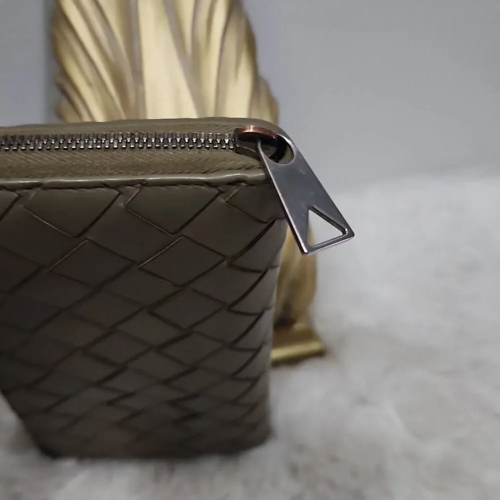 Bottega Veneta Intrecciato Zip-Around Long Wallet.